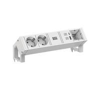 BACHMANN DESK2 White 2xCEE7/3 1xCM 1xUSB A/C 22W 0,2m GST18