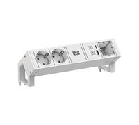 BACHMANN DESK2 blanc 2xCEE7/3 1xCM 1xUSB A/C 22W 0,2m GST18