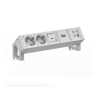 BACHMANN DESK2 White 2xCEE7/3 1xUSB A/C 22W 0,2m GST18