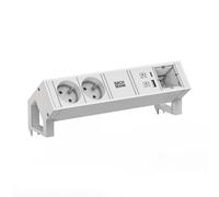 BACHMANN DESK2 White 2xUTE 1xCM 1xUSB A/C 22W 0,2m GST18