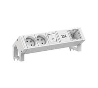 BACHMANN DESK2 White 2xUTE 1xinterrupteur 1xCM 0,2m GST18 RAL9010