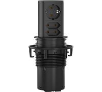 BACHMANN ELEVATOR 1x CEE 7/7 2x Euro, noir, 2 m