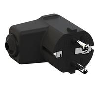 Bachmann Fiche coudée de montage 960.102 – CEE 7/7 2 pôles, contact de protection, 250 V noir