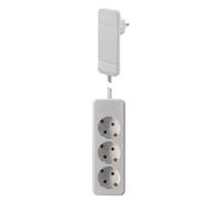 BACHMANN Fiche plate SmartPlug, avec 3x prises multiples à contact de protection, blanc, 1,6 m