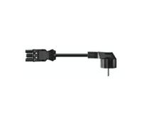 Bachmann H05VV-F 3G - Câble d'alimentation - GST18i3 (M) pour CEE 7/4 (M) - 5 m - connecteur à angle droit - noir