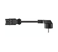 Bachmann H05VV-F 3G - Câble d'alimentation - GST18i3 (M) pour CEE 7/4 (M) - 5 m - connecteur à angle droit - noir