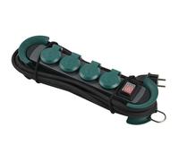 BACHMANN HOOK Outdoor 4x contact de protection, plastique, avec interrupteur et couvercles rabattables, IP44, 4 m
