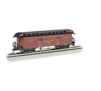 Bachmann Industries Baggage Prr Ho Scale Old-Time Car with Round-End Clerestory Roof G