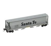 Bachmann Industries Inc. Canadian 4-Bay Cylindrical Grain Hopper Santa Fe - N Scale G