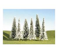 Bachmann Industries Scene Scapes Trees 4- 6 Pine Trees With Snow Train (24 Piece) G