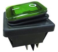 BACHMANN interrupteur à bascule série 3627, interrupteur, chargé, 2 pôles, IP65, noir/vert