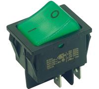 BACHMANN Interrupteur à Bascule série 3652, Interrupteur d'arrêt, chargé, 2 pôles, s/Vert