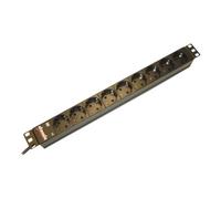 Bachmann IT PDU Basic - Coupe-circuit (rack-montable) - CA 230 V - entrée : power CEE 7/7 - connecteurs de sortie : 8 (power CEE 7/3) - 1U - 19" - 2 m cordon - noir