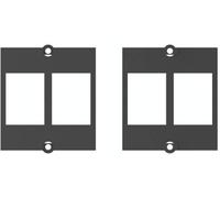 BACHMANN Module Cadre pour 2 Keystones avec fixation métallique, noir