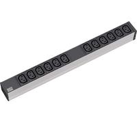 BACHMANN Multiprise 19" 1U 12x C13 femelle, fiche avec contact de protection
