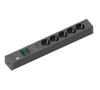 Bachmann Bachmann Multiprise 5xPrises avec Interrupteur et Protection Surtension 2m 420.0022 Quantité:1