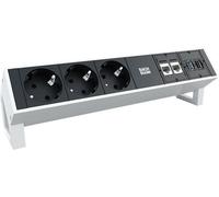 BACHMANN Multiprise DESK2 3x contact de protection, 2x CAT6a, 1x HDMI, USB3.0, blanc