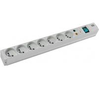 Bachmann Multiprise interrupteur + parasurtenseur 19 " 1U 7 prises