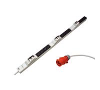BACHMANN Panneau d'alimentation vertical 12x IEC320 C19, 3m, 6x disjoncteur, IEC 60309 3x32A fourche (800.0100) (19.07.2184)