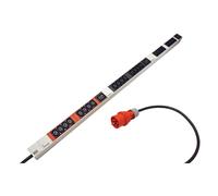 BACHMANN Panneau d'alimentation vertical 24x IEC320 C13, 3x IEC320 C19, 3m, IEC 60309 3x16A fourche, alu (800.1656) (19.07.2170)