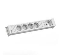 BACHMANN Power Frame 4xCEE7/3 1xCM 1xUSB A/C 22W 0,2m RAL9010
