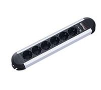 Bachmann PRIMO 6AC outlet(s) 1.75m Noir, Argent multiprise