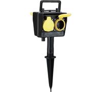 BACHMANN Prise de jardin avec piquet, 4x CEE 7/3, IP44, Outdoor