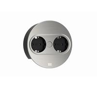 Bachmann 946.000 prise de courant 2 x Type F Acier inoxydable