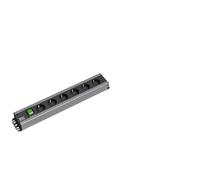 BACHMANN Profilé pour artisans 6x contact de protection, interrupteur, compatible avec le rack 19 pouces, 2 m