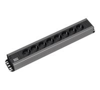 BACHMANN Profilé pour artisans 8x contact de protection, compatible avec le rack 19 pouces, 2 m