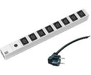 Bachmann Protection - Coupe-circuit (rack-montable) - connecteurs de sortie : 8 (power IEC 60320 C13) - 1U - 19" - 2 m cordon - noir, argent aluminium