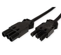BACHMANN Rallonge d'appareil GST18-3 Prise/Prise Femelle, sans halogène, Noir, 0,3 m