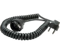 BACHMANN Rallonge Spirale à Contact de Protection 230V/16A, Noir, 4 m