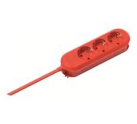 Bachmann SMART - Coupe-circuit - connecteurs de sortie : 3 (CEE 7/17) - 3 m cordon - Allemagne - rouge