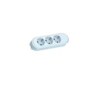 BACHMANN SMART Multiprise 3x CEE7/3, avec fiche coudée à contact de protection, bleu, 1,5 m