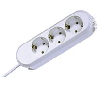 BACHMANN SMART Multiprise 3x contact de protection, blanc, 1,5 m