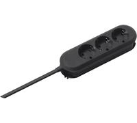 BACHMANN SMART Multiprise 3x contact de protection, noir, 1,5 m