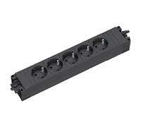 Bachmann Prise de courant Step Base 5X Contact de protection Type F Noir
