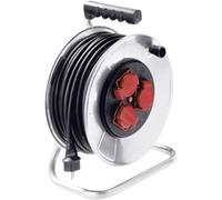 BACHMANN Touret de câble en tôle d'acier 3-f. 50m, H05RR-F 3G1,5mm, IP44