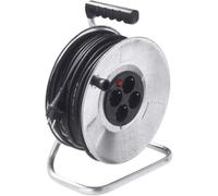 BACHMANN Touret de câble en tôle d'acier 4-f. 50m, H05RR-F 3G1,5mm, IP20