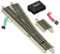 Bachmann Trains Aiguillage Snap‑Fit E‑Z Track #5 Droit 44566 – Rail nickel‑argent, Roadbed gris – HO