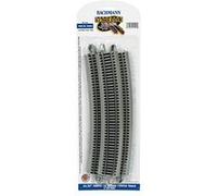 Bachmann Trains Snap-Fit E-Z Track 33.25 Radius 18 Degree Curved Track (5card) G