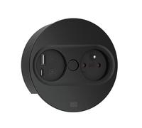 BACHMANN Twist 2 1xUTE 1xUSB A/C 22W 2,0m AEH RAL9005 30GE Rond