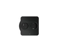 Bachmann TWIST 2 prise multiple carrée intégrée, 1 prise Schuko + USB A+C, câble 2 m, noir mat