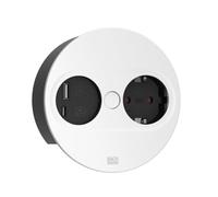 Bachmann TWIST2 1 x CEE7/3 1 x USB A/C 22 W rond blanc 0,2 m avec fiche ISV