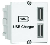 Bachmann USB A/A 15W Double Chargeur CM 5V/2,4A 0,2m GST18 Blanc