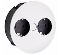 BachmannTwist Prise double avec prises de courant de sécurité, blanc mat 7053076