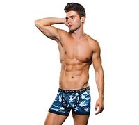Baci Envy Taille M/L bleu Logo Elasti Camouflage Boxer Taille Basse