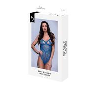 Baci Lingerie Ensemble de Lingerie en Dentelle Teddy Bleu (M/L)