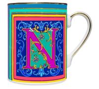 Baci Milano Mug In Porcellana 8,5 X 10,5 Cm, Lettera N - Ortigia